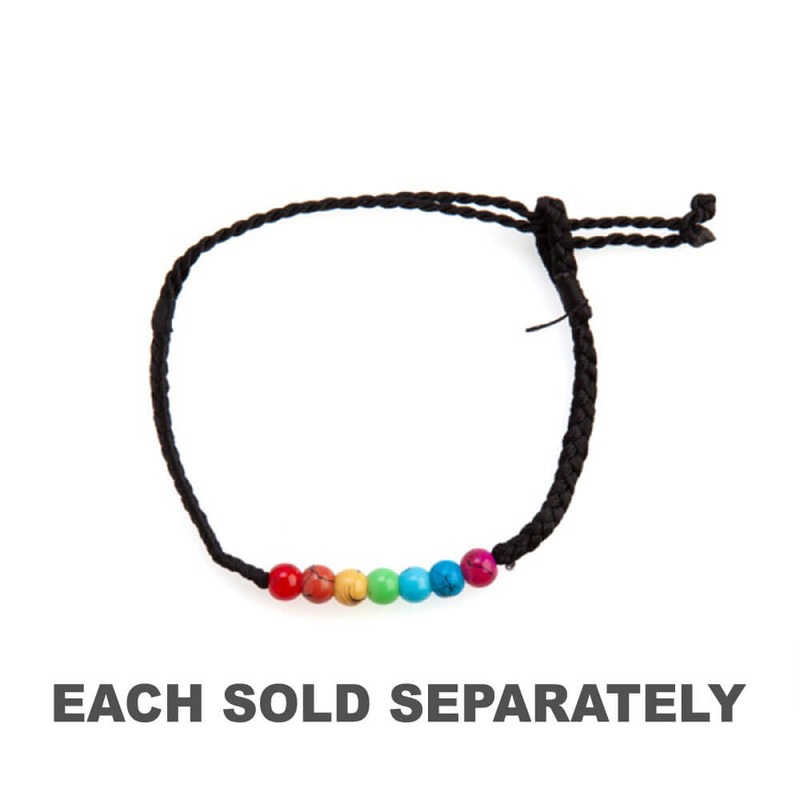 Bracelet chakra  cordon tiss