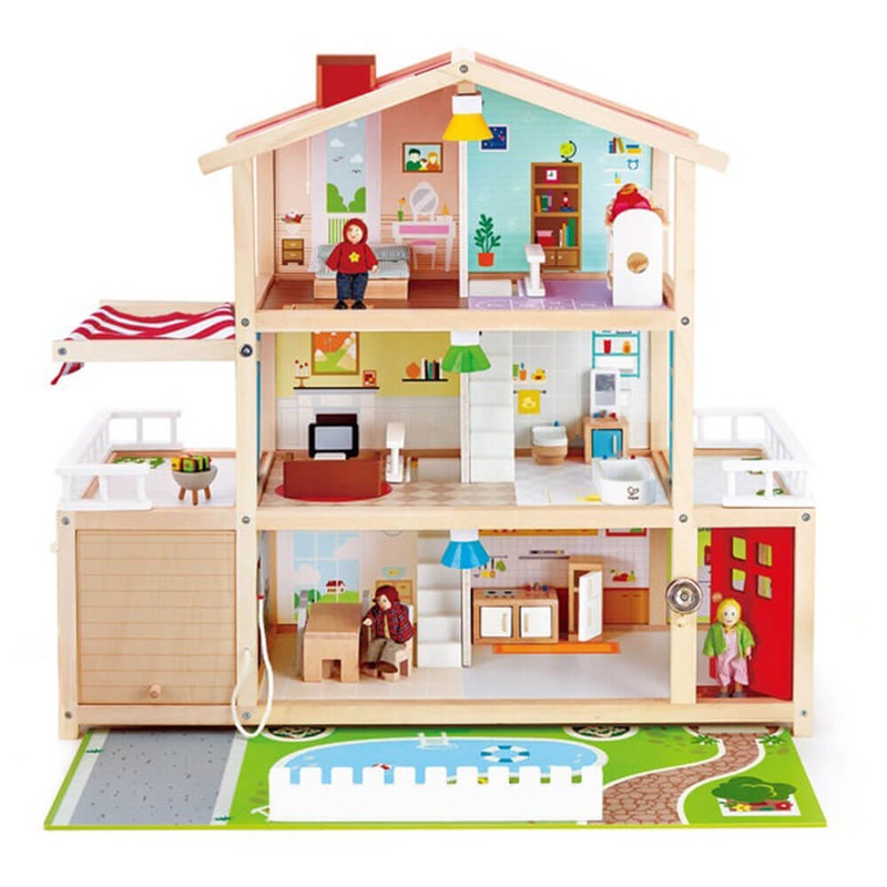 HAPE Doll Family Mansion Activity Toy en bois