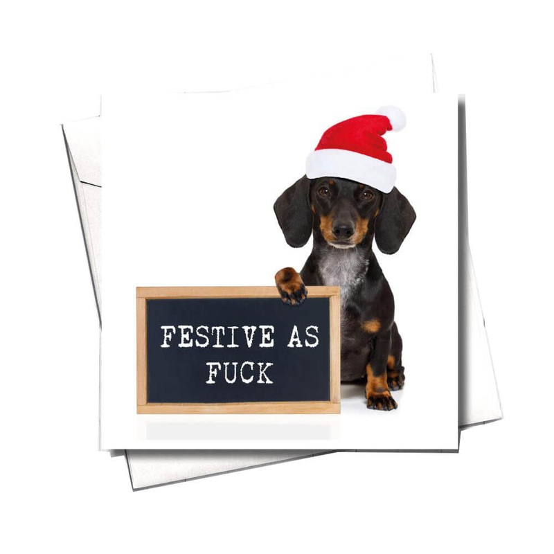Sentiments sales festifs comme une carte de chien f * ck