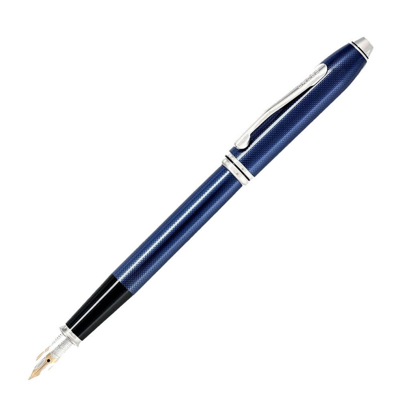 Townsend Quartz Blue Laquer Point Fountain Medion Point Pen
